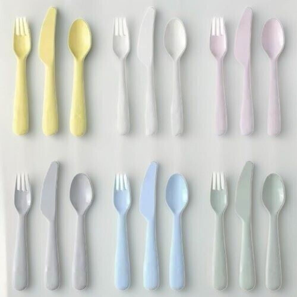 IKEA KALAS Kids Flatware‎ Set - Mixed Colors/18-Piece